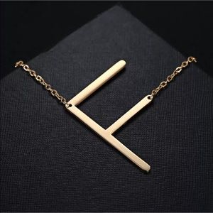 Initial “F” Gold Plated Necklace